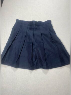 Izod Navy Pleated Mini Skirt 10 Regular